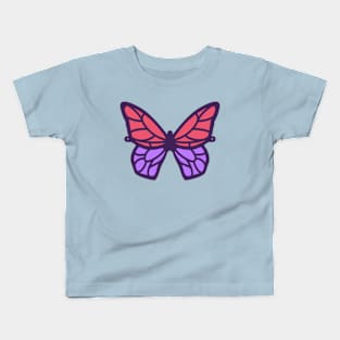 butterfly with purple and pink wings Kids T-Shirt